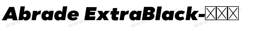 Abrade ExtraBlack字体转换